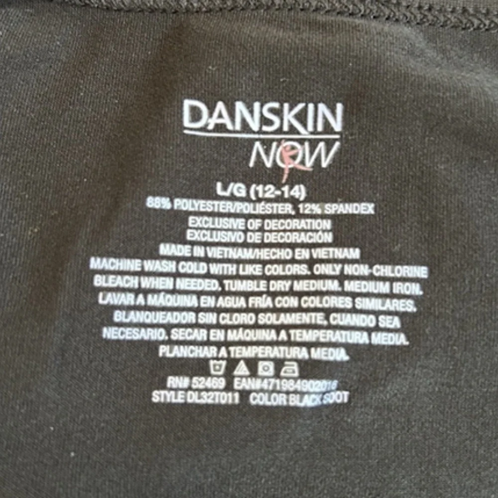 DANSKIN NOW Dri-More Tech Long Sleeve Crew Neck Athletic Top Size L Black EUC - Picture 5 of 5